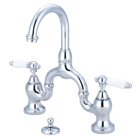 Kingston Brass KS7991PL Bridge Bathroom Faucet with Brass Pop-Up, Polished Chrome KS7991PL